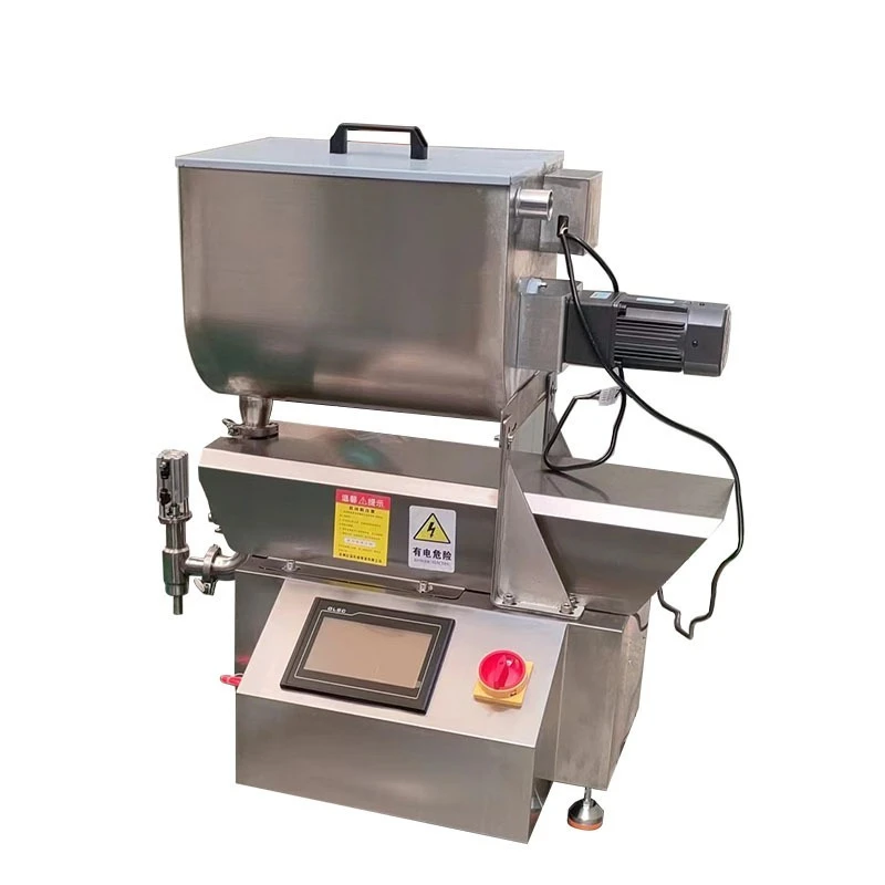 Small semi-automatic rotor pump canning equipment, peanut butter hot pot base filling machine