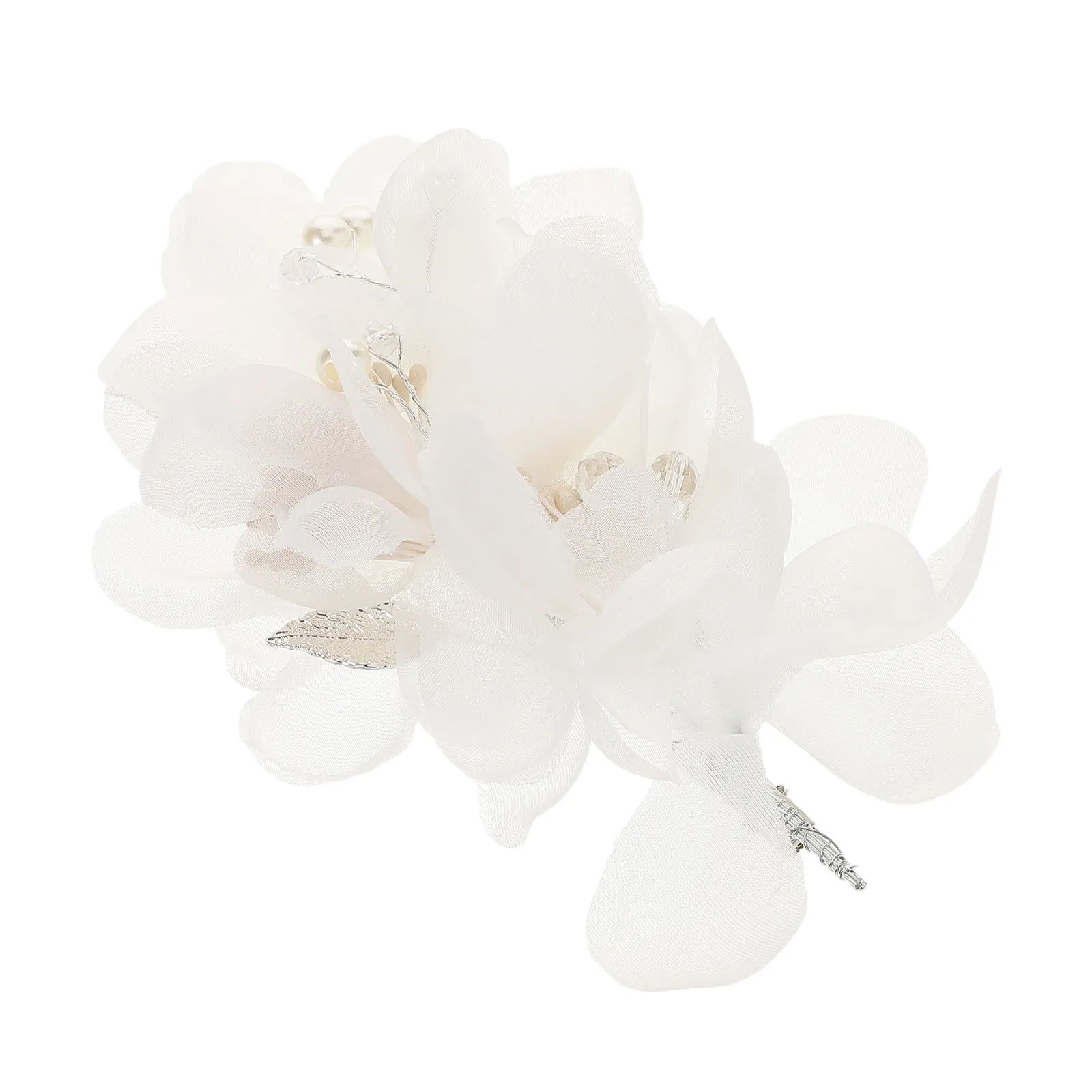 

Delicate Tulle Bridal Headpiece Handmade Floral Hairpin for Wedding Ceremony Bridesmaids Flower Girl Princess Headpiece Bridal