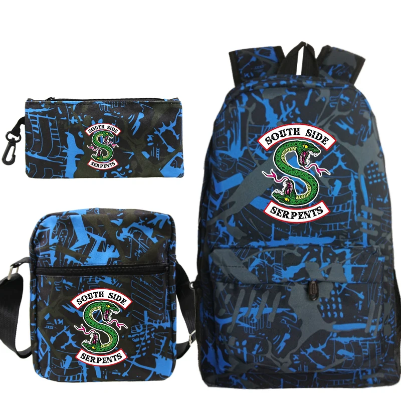 

Лидер продаж 2019, сумка Mochila с принтом Riverdale, рюкзак для мальчиков и девочек, школьная сумка, дорожная сумка, рюкзак для ноутбука с сумками через плечо для ручек