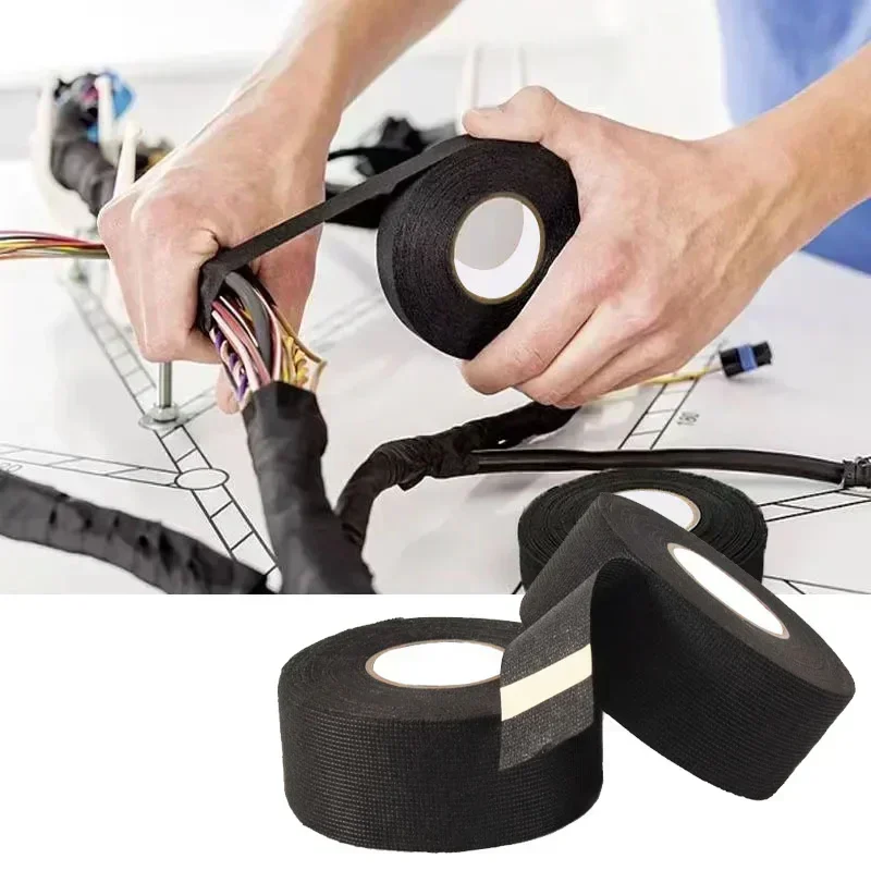 Car Wiring Loom Protection Tape, Heat Resistant Waterproof Harness Tape, Electrical Insulating Adhesive Tape