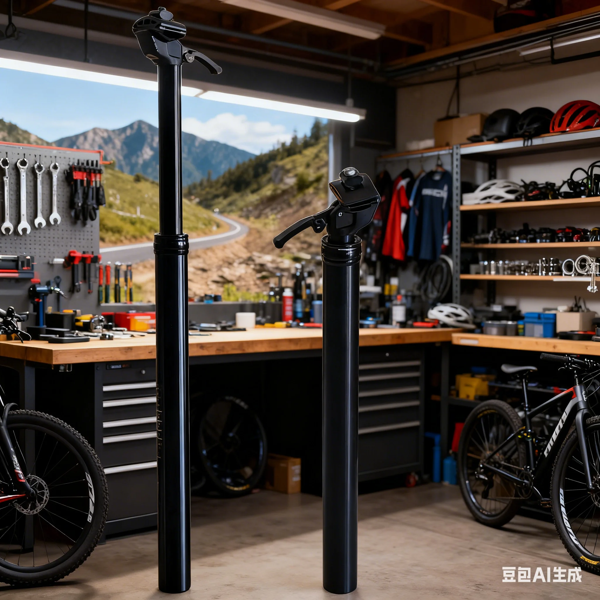 

Bike Suspension Seatpost 170mmx33.9mm Bike Dropper Seatpost With Suspension Travel Hand Regulation Bicycle Lift Shock Absorber