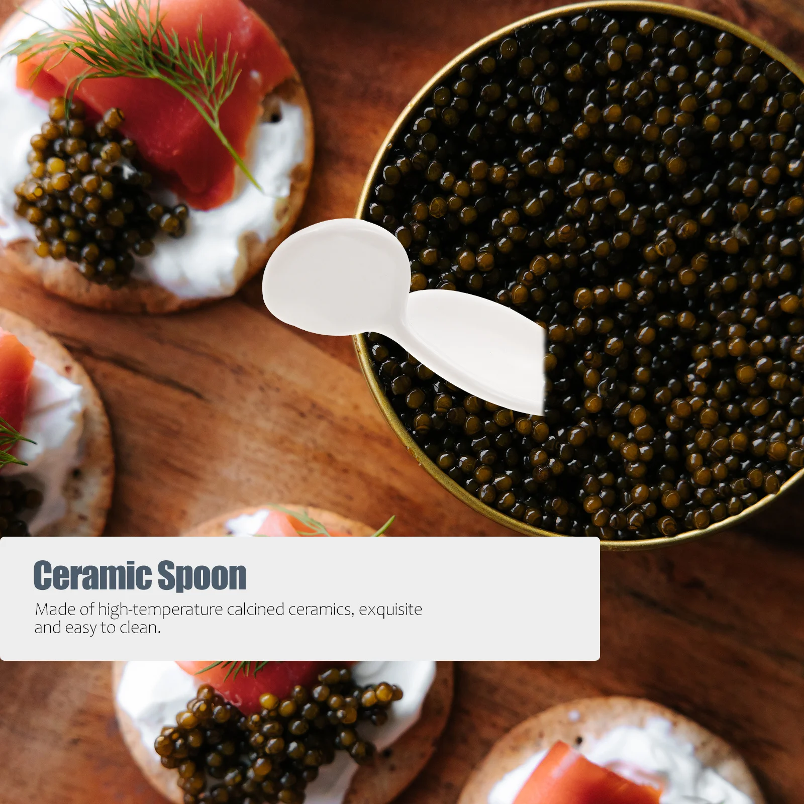 

Ceramic Black Truffle Spoon Elegant Caviar Storage Creative Tableware Home Restaurant Party Ceramic Spoon