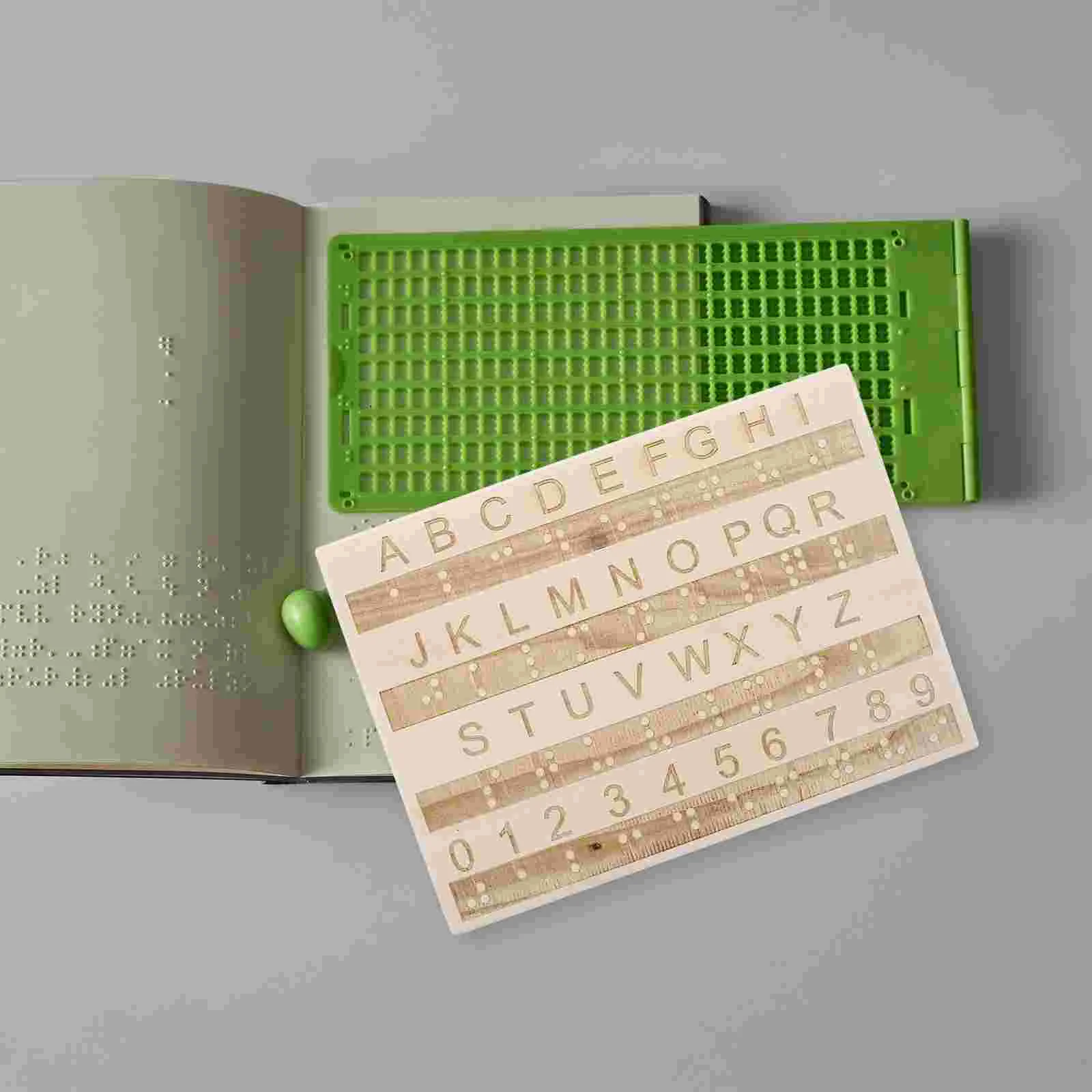 Braille alfabeto placa livros máquina de escrever gráfico cego baixo grande botão colisão pontos assistente rastreamento criança