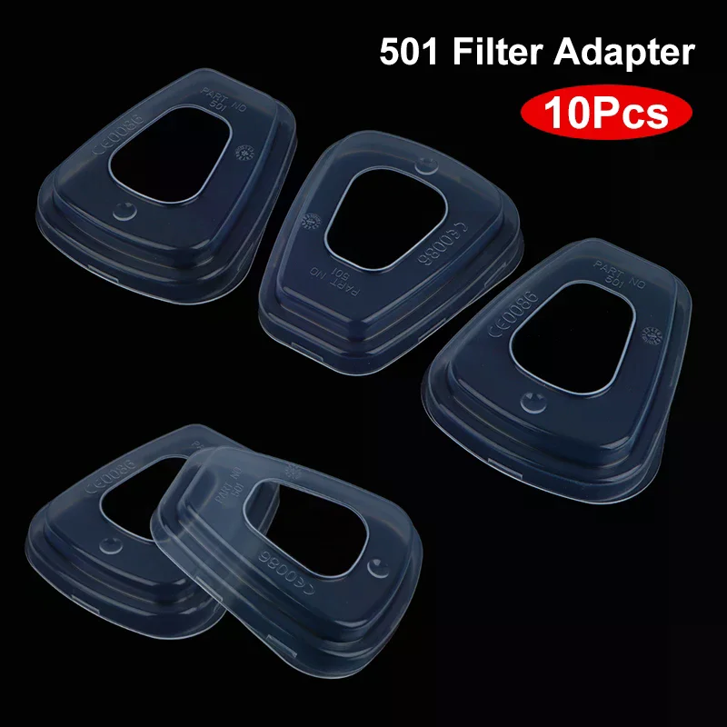 Anti-dust Retainer Case Safety Respirator Part 501 Filter Adapter Plastic Cover for 501 6800 6001 5N11 5P71 7502 6200 10PCS