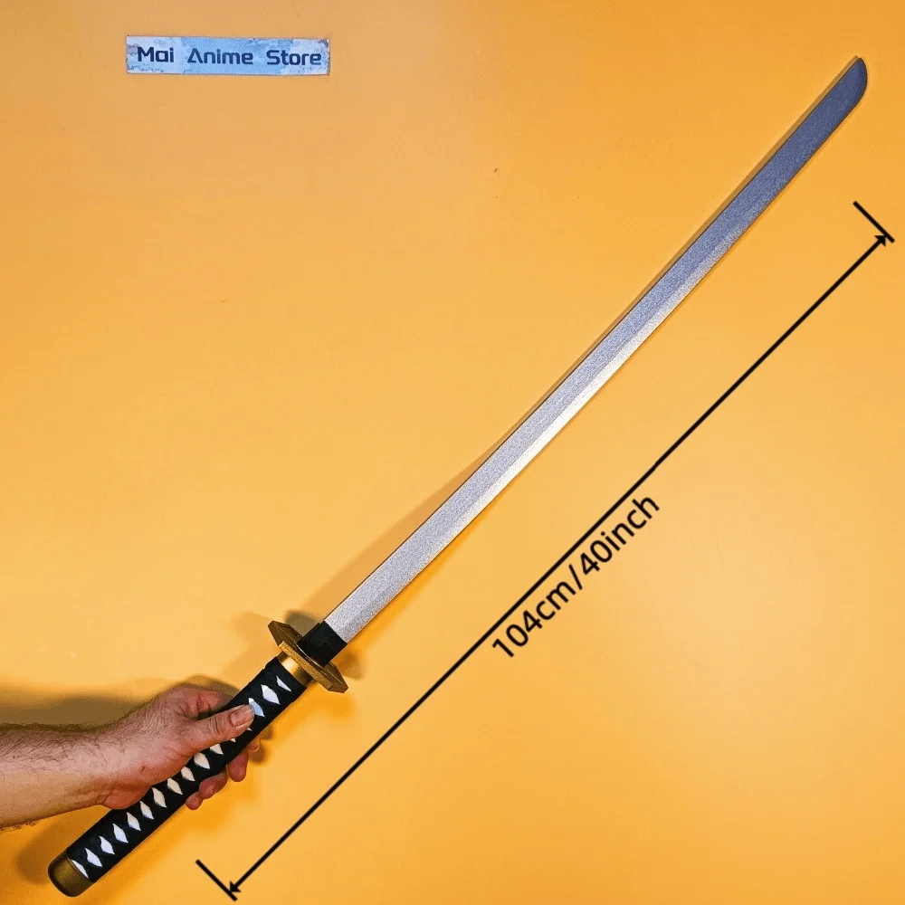 40 بوصة أيزن سوسوكي كاتانا الحجم الحقيقي كاتانا الأصلي الساموراي صابر أنيمي بليتش تأثيري الدعامة النينجا سكين السيف لعبة غير حادة هدية #4