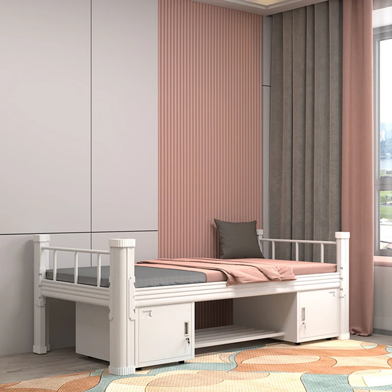Hot Selling Modern Single Steel Metal Board Bed for Hotels Schools Hospitals Apartments for Dormitory Bedroom Use Export Product