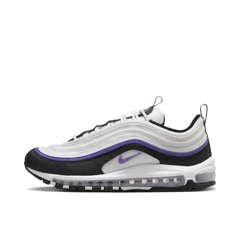 Nike Air Max 97 Men's and Women's Purple Air Cushion Cushioned Comfortable Breathable Anti-slip Wear Shoes Blue Yellow