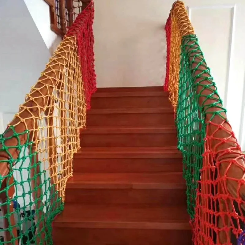 Customizable 6mm Balcony Terrace Stair Railing Children Preventing Falls Safety Net Construction Woven Nylon Rope Mesh Netting