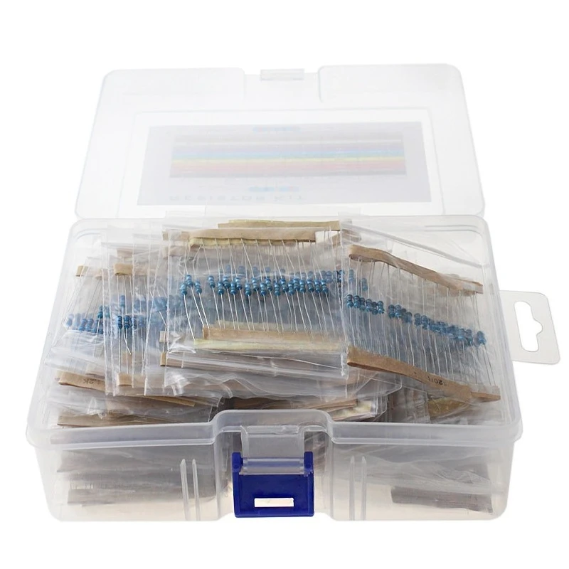 FOR 73 Kinds of Specifications 1460PCS 1/4W Metal Film Resistor Set Boxes, 20 of Each 1 Ohm-1M 1% 0.25W