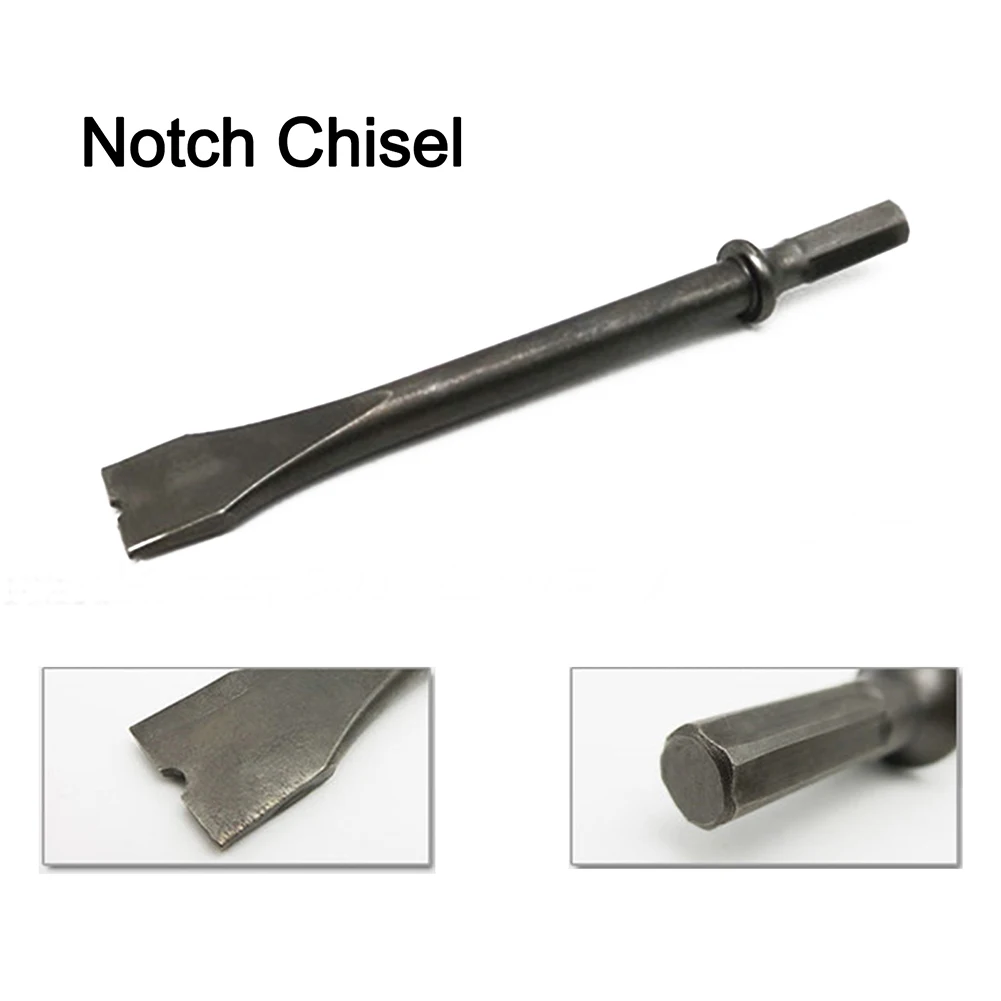 175mm Air Hammer Chisel Steel Hexagonal Shank Heavy Duty Air Hammer Chisel For Removing Bolts Tile Workshop Equipment Hand Tools