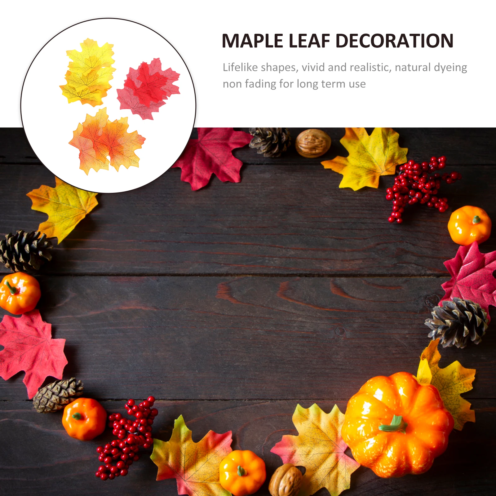 

150 Pcs Leaf Decoration Autumn Fake Polyester Leaf Decor Fall Autumn Decor Crafts Thanksgiving naments Home