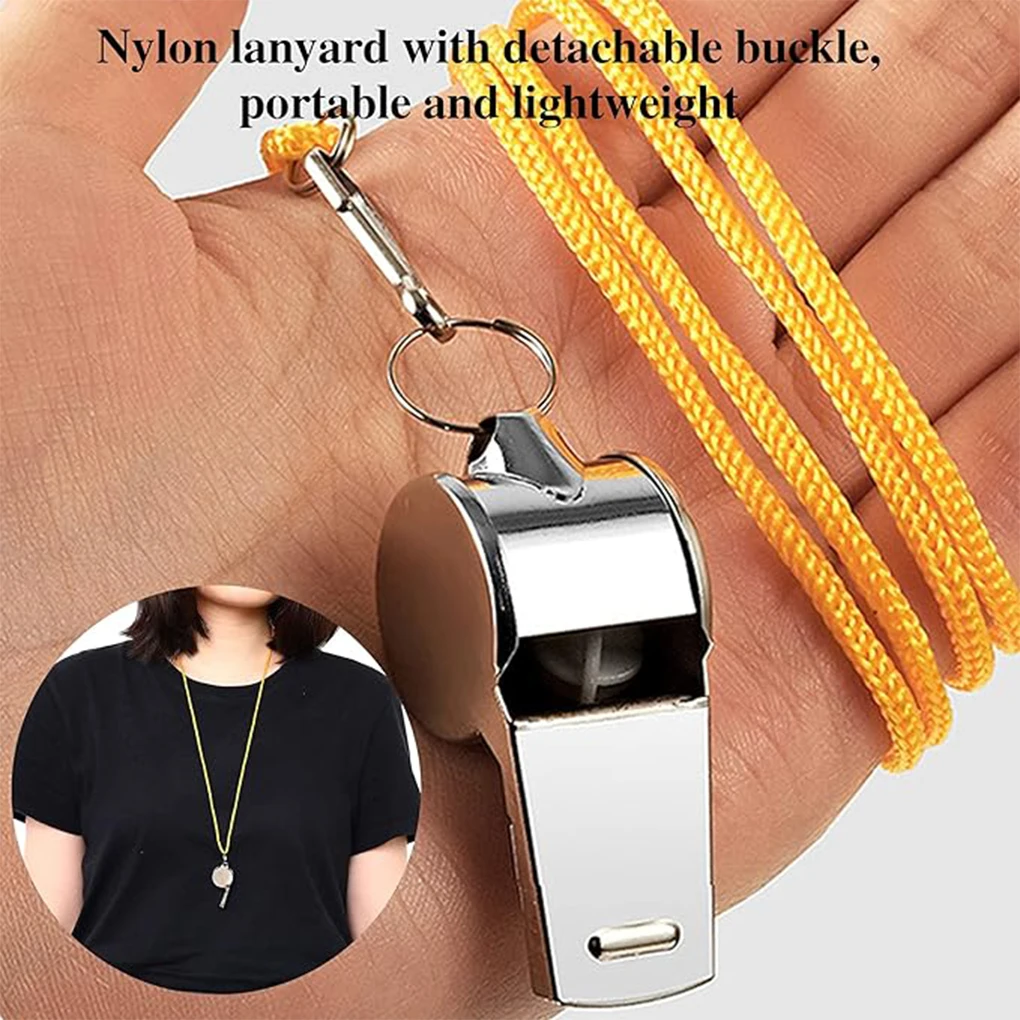 8pcs Reliable Referee Whistle With Stainless Steel Construction Lightweight And Portable Sturdy