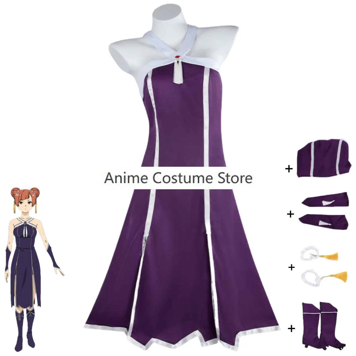 Anime Frieren At The Funeral Laufen Cosplay Costume Frieren - Nach Dem Ende Der Reise abito senza spalline donna Sexy Halloween Suit