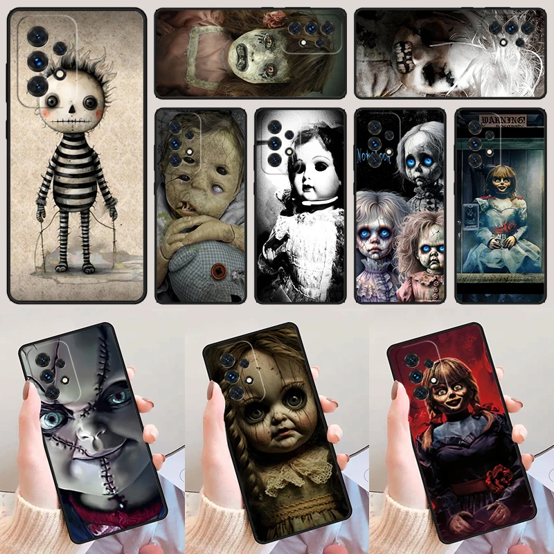 Creepy Dolls Coque For Samsung Galaxy A52 A72 A73 A20e A21S A50 A70 A11 A12 A42 A31 A40 A51 A71 A32 A80 A91 Phone Case Cover