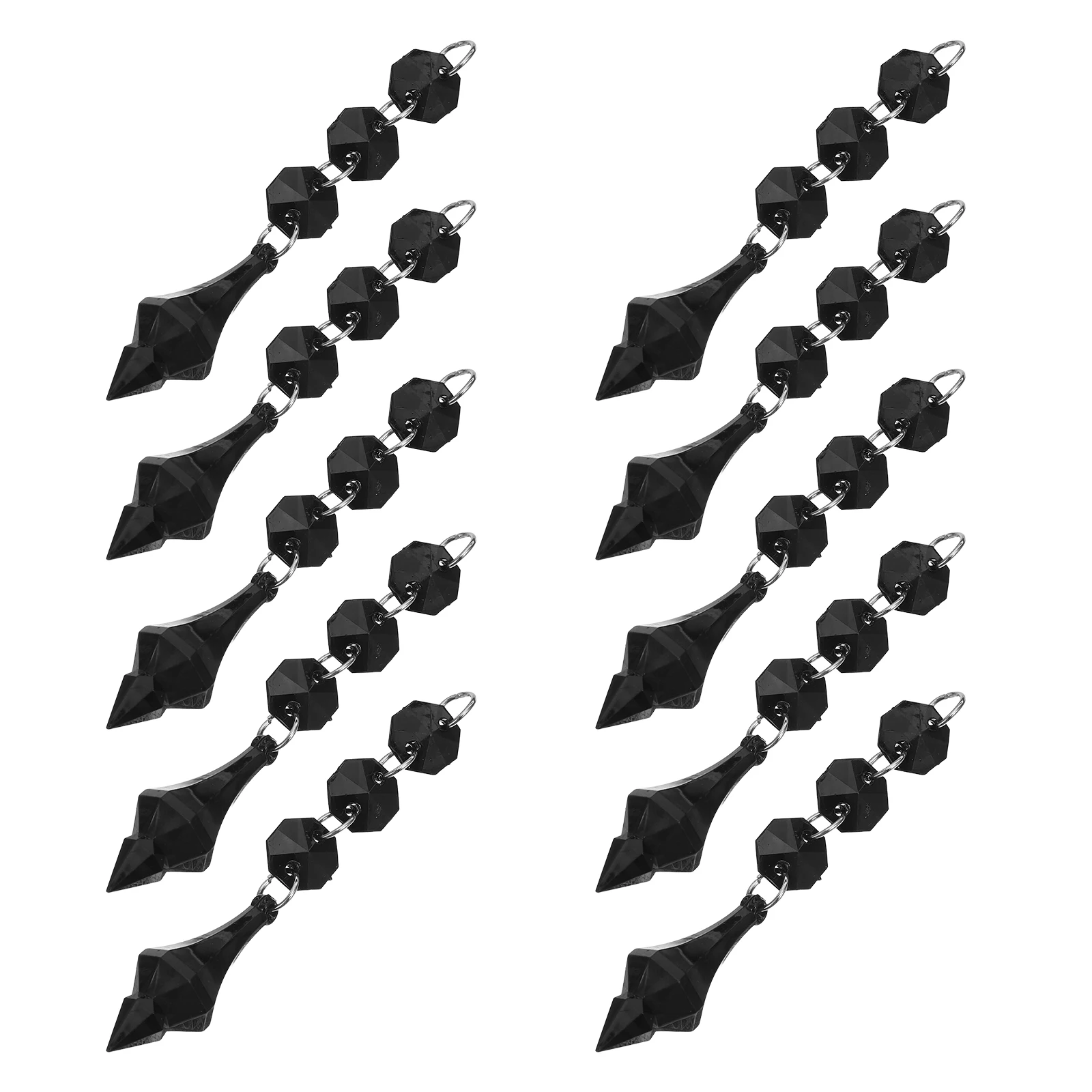 

10Pcs Chandelier Pendants Irregular Acrylic Prism Beads DIY Crystal Prism Drops Decorative Lighting Suncatcher Crystals