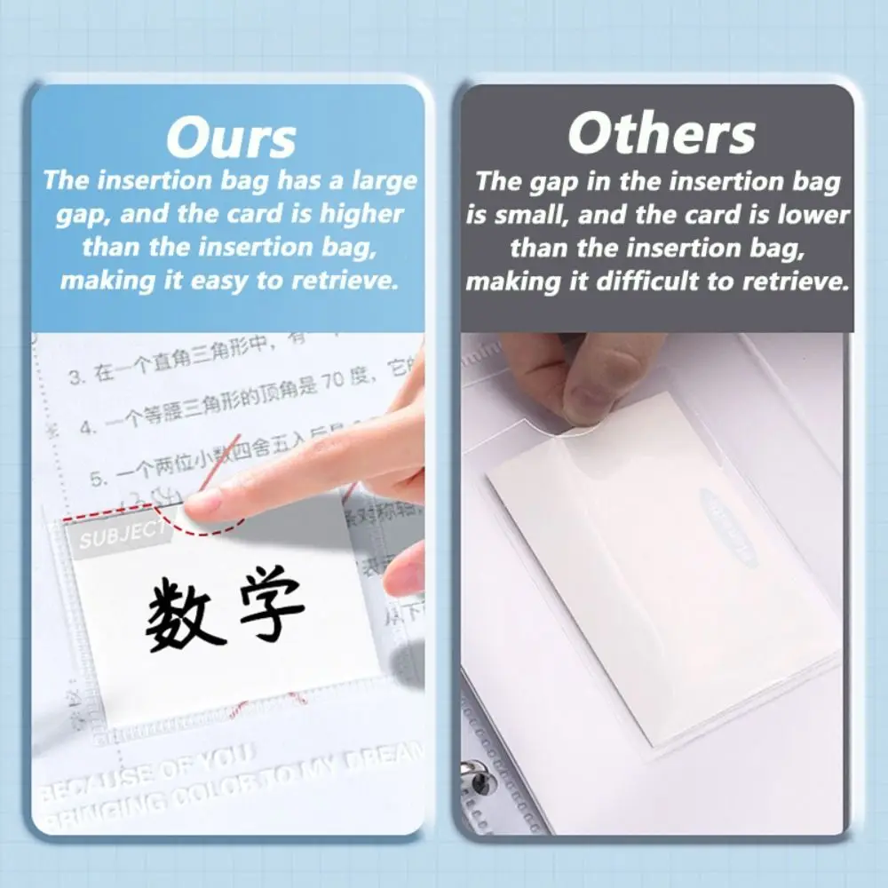 

INS Style Loose Leaf A4 File Folder Transparent Detachable Data Booklet Students Stationery File Bag School Office