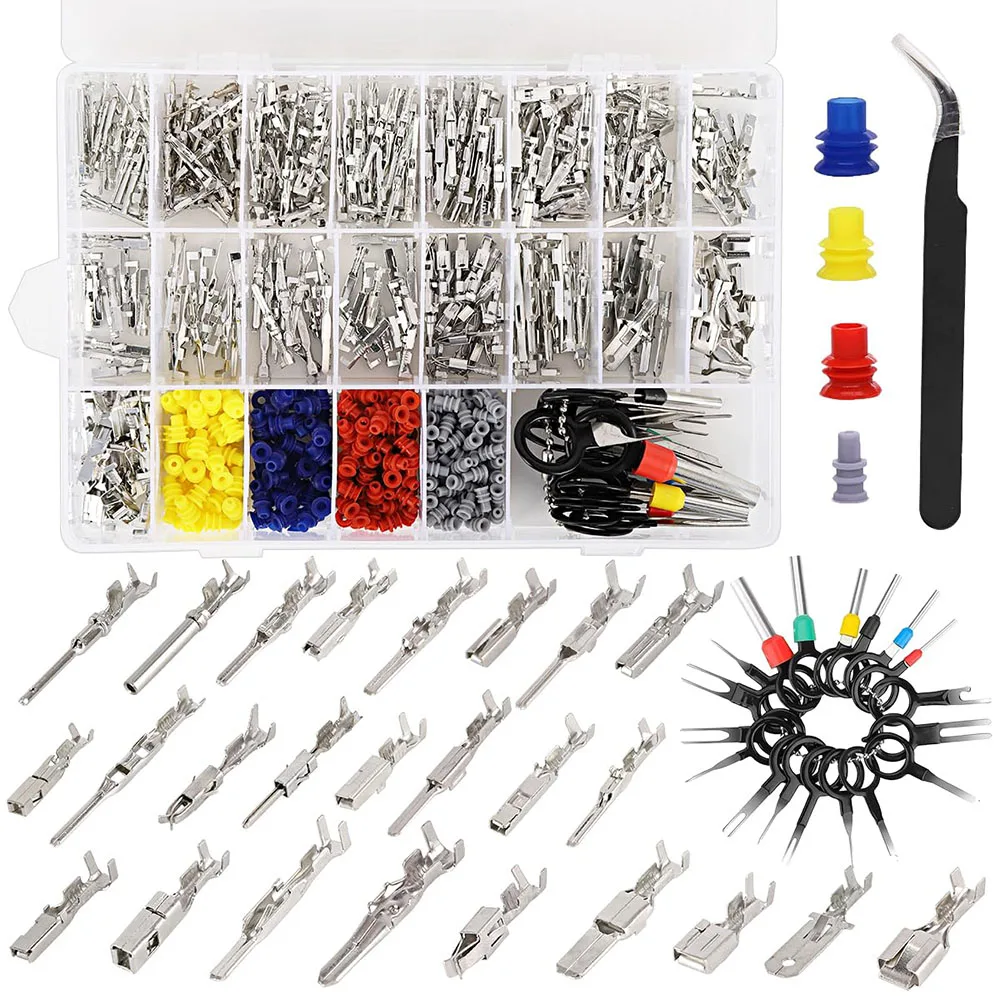 660 pin connector kit car wire terminal pins motorcycle car terminal disassembly tool crimping non insulated plug connector pins