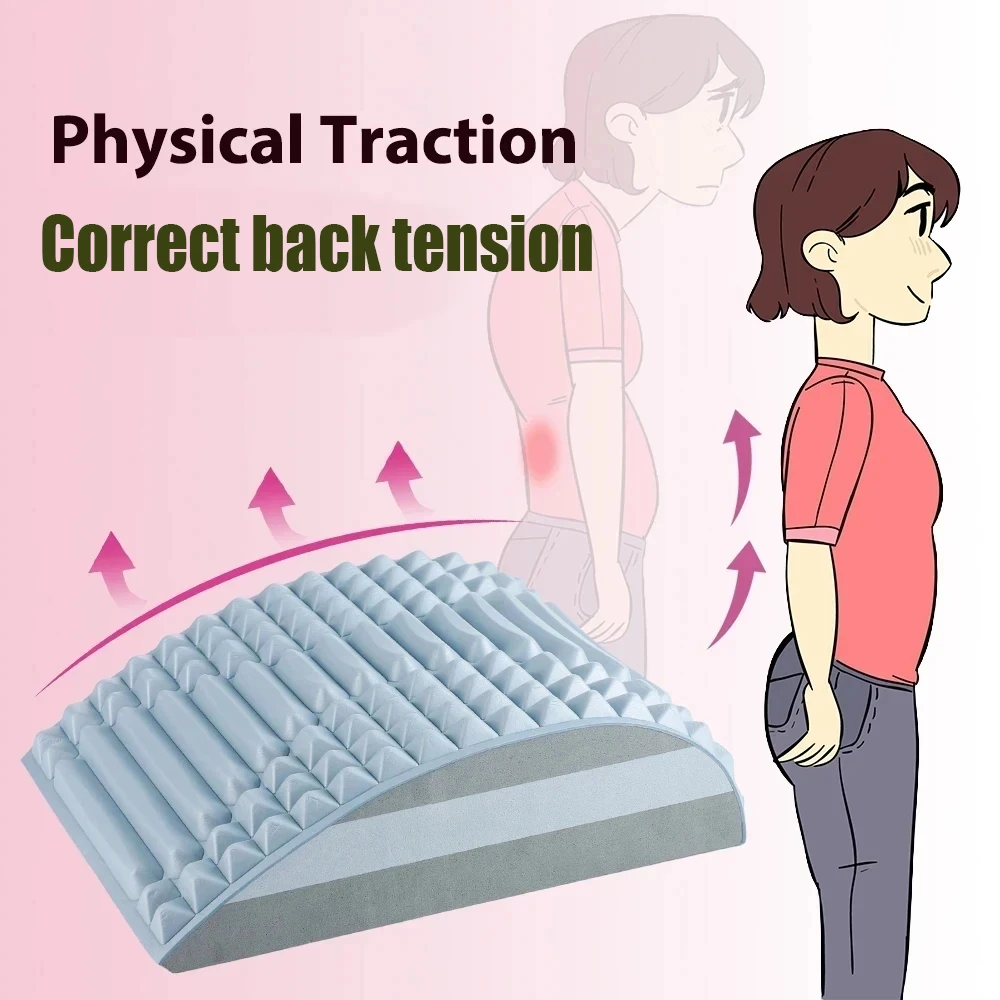 Back Stretcher Pillow Waist Posture Corrector Massage Neck Back and Sciatic Nerve Relieve Physical Stress Stretch Relax Muscles