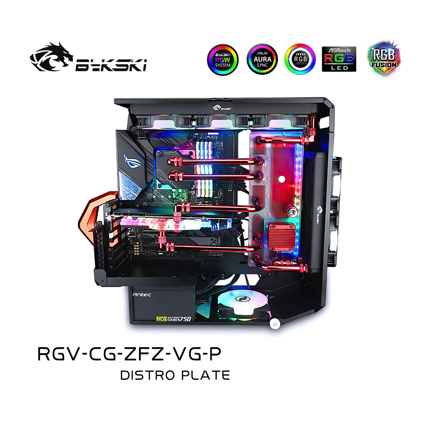 Bykski Distro Plate Water Cooling Kit for COUGAR Conquer2 Chassis Case CPU GPU RGB RGV-CG-ZFZ-VG-P