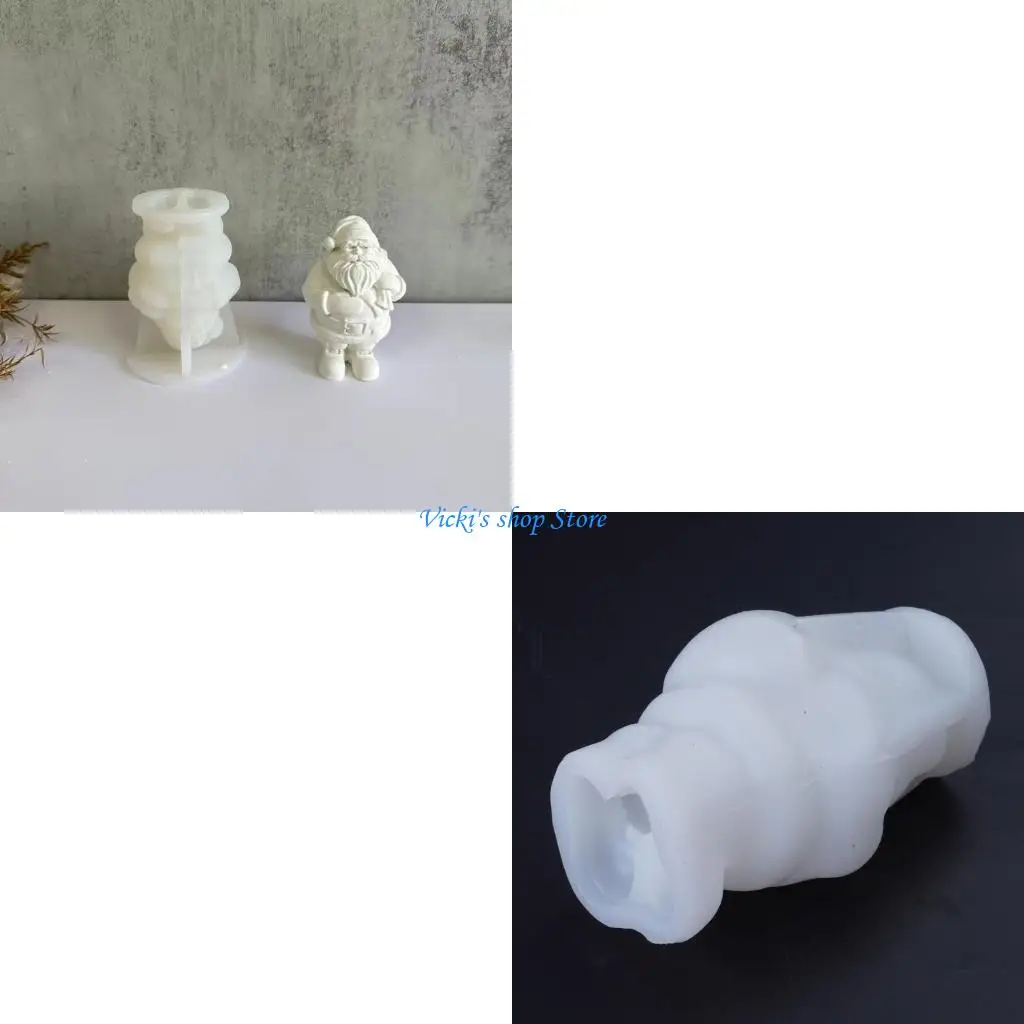 

Форма для эпоксидной смолы Санта-Клауса, рождественская ароматическая свеча, силиконовая форма, легко чистится