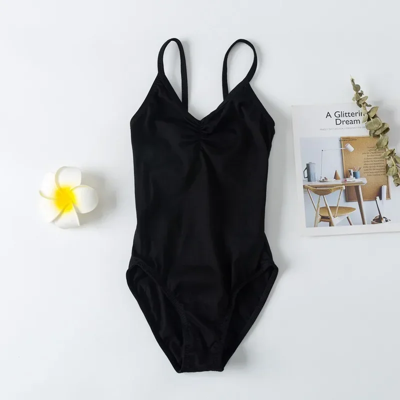 Nữ Sinh Áo Yếm Leotard Cami Balo Công Chúa Dancewear Bộ Trang Phục Gợi Cảm Cổ V Cut Out Lưng 100 Cm-160 Cm chiều Cao