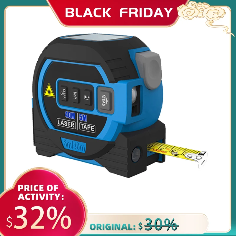 

3 In 1 Laser Tape Measure Laser Distance Measuring Rangefinder Infrared High-precision Digital Electronic Ruler Measuring Tools