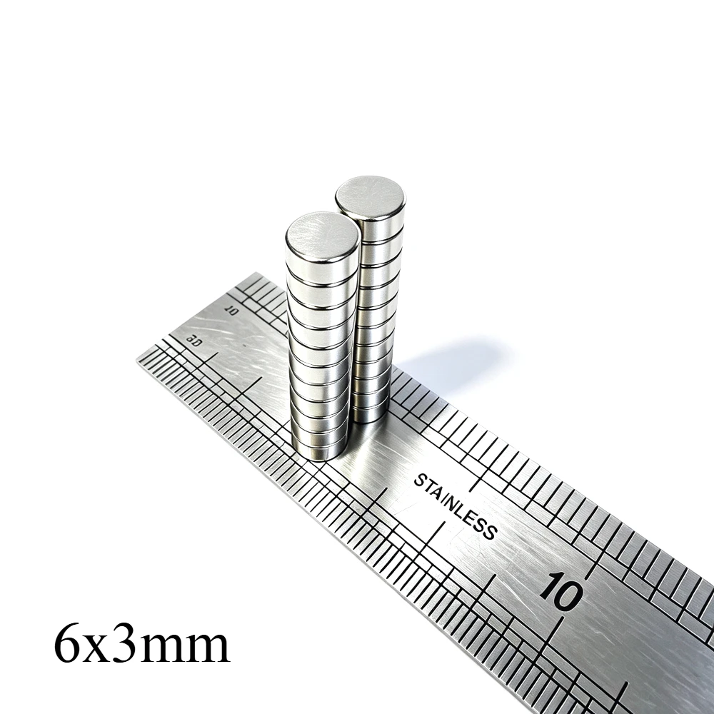 6x3 mm Disc Bulk Sheet Neodymium Magnet 6mmx3mm Small Round Powerful Magnets 6x3mm Rare Earth Magnets Strong 6*3 mm