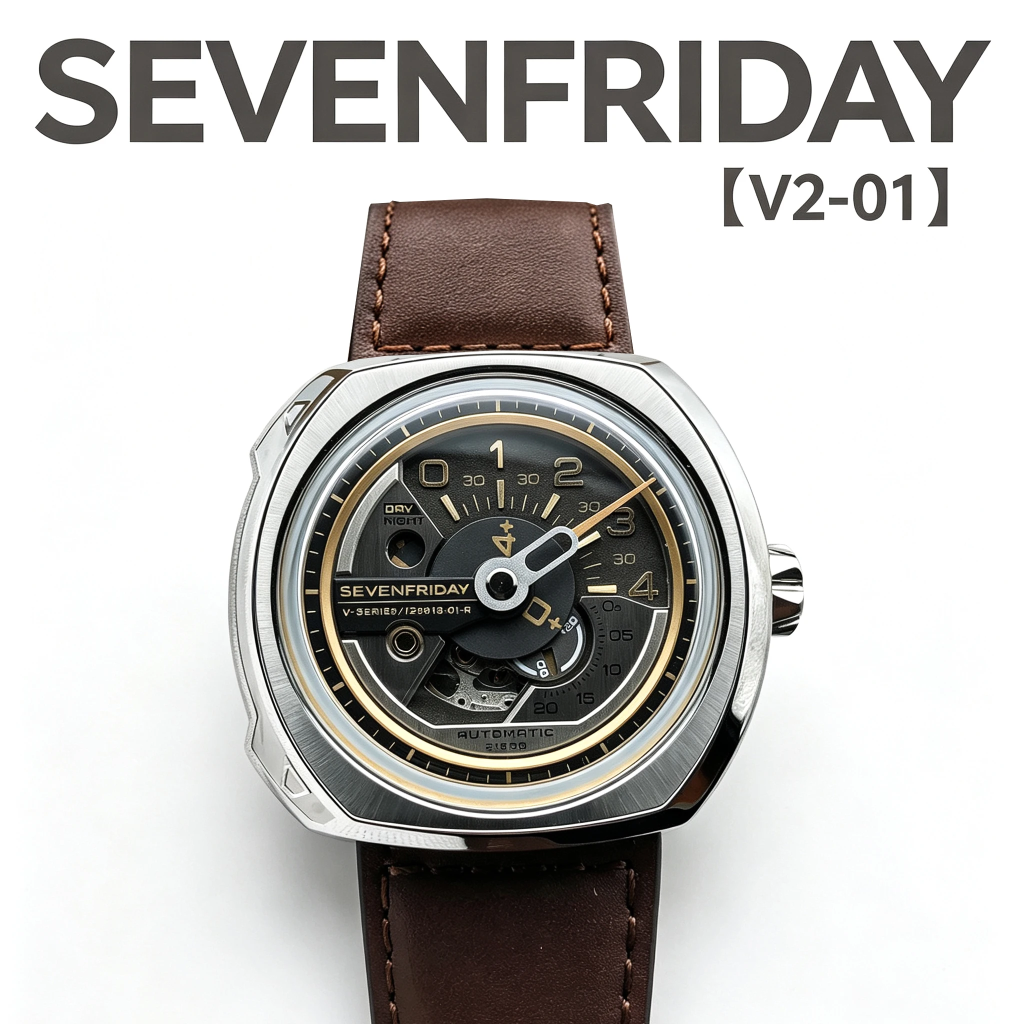 Fashion new product SEVENFRIDAY luxury brand men's watch V series watch V2/01 men and women with the same automatic mechanical m