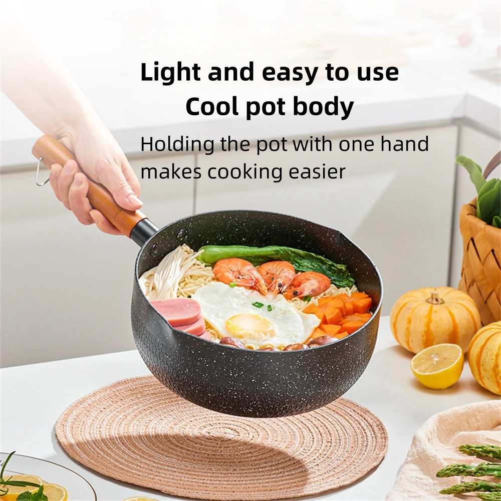 

Multifunctional Snow Pot Non-Stick Pan Kitchen Utensils Stainless Steel Milk Pot Kitchen Practical Cookware Saucepan