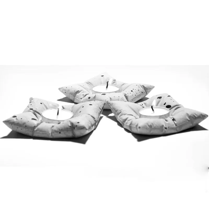 Silicone Concrete Molds Cement Pillow Mould Candle Holder Mold Candlestick Molds Home Crafts Decoration Silicone Rubber PRZY image 5