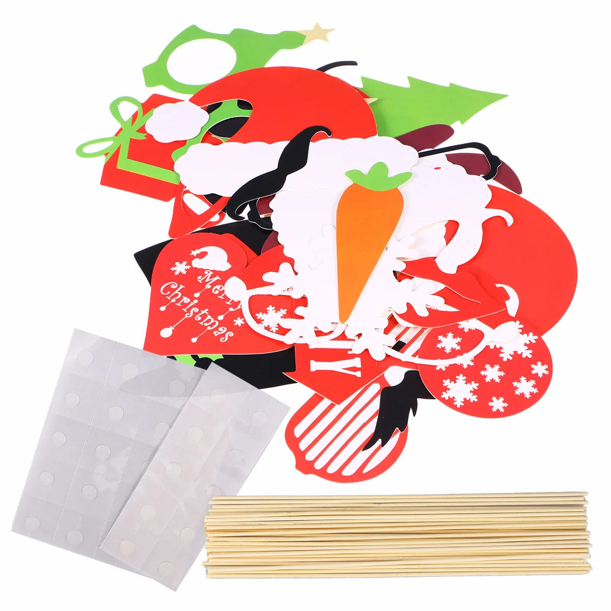 

28Pcs Christmas Party Photo Props Photography Booth Accessories Unique Posing Kit for Holiday Engagement Wedding Birthday Party