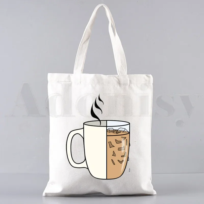 Ok But First Coffee Time Graphic Fashion Handbags Shoulder Bags Casual Shopping Girls Handbag Women Elegant Canvas Bag