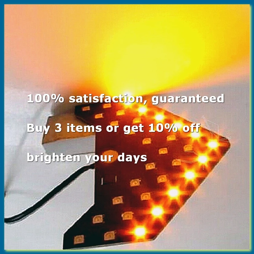 ●2Pcs Amber Yellow 33-SMD Sequential LED Arrows for Car Side Mirror Turn Signal Lights-A57M