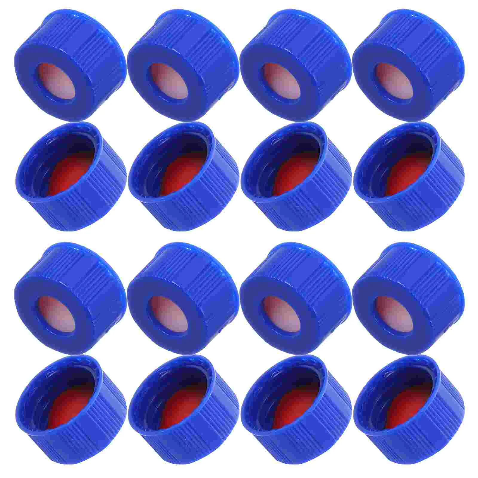 50 Pcs Injection Bottle Headspace Cap Caps Replacement Seal Autosampler Vial Sealing Blue Sampling Vials for