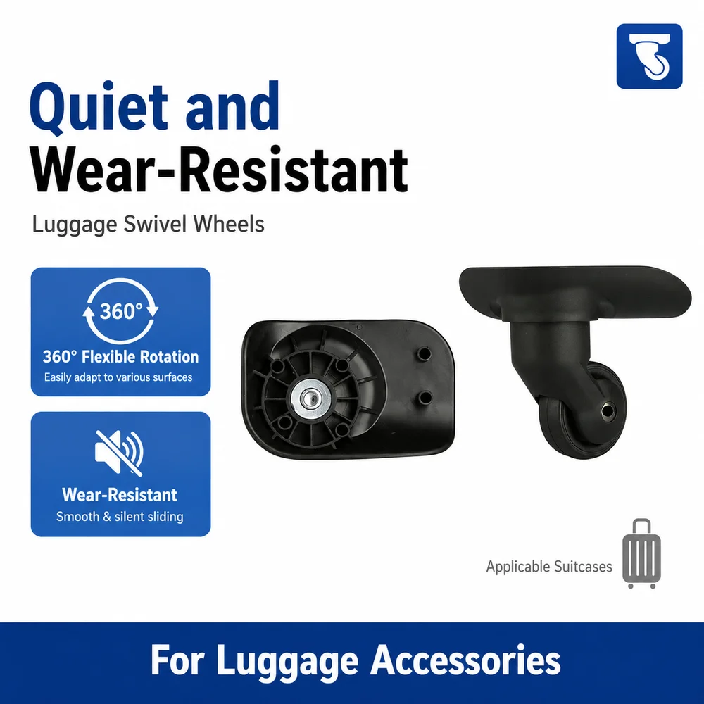Universal Luggage Wheels For Diplomat A Series 360° Swivel Caster Smooth Rolling Noise Reduction Replacement Roller Parts