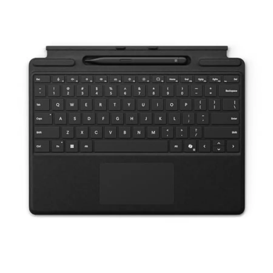 

Клавиатура Surface Pro с отсеком для стилуса, совместимая с Copilot+ 11-го поколения, Surface 9 и 8, материал Alcantara, черный цвет
