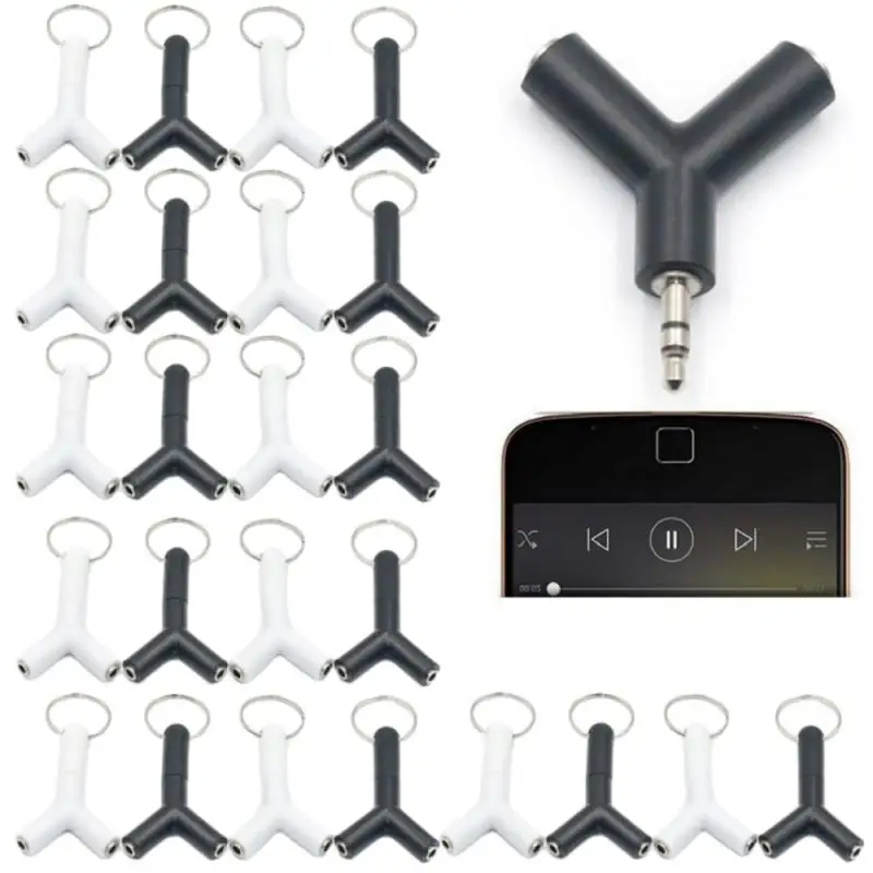 Divisor convertidor adaptador de audio tipo Y para auriculares, dos y un minuto, 3,5 mm