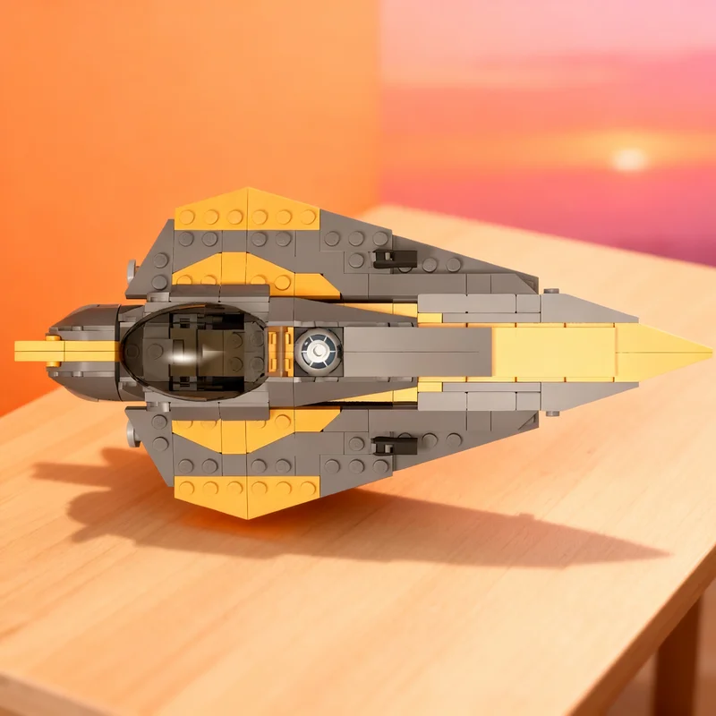 221pcs MOC Anakin Skywalker's Delta-7b Starfighter Anakin Skywalker Star Battle Model Building Blocks Architecture DIY Assemble
