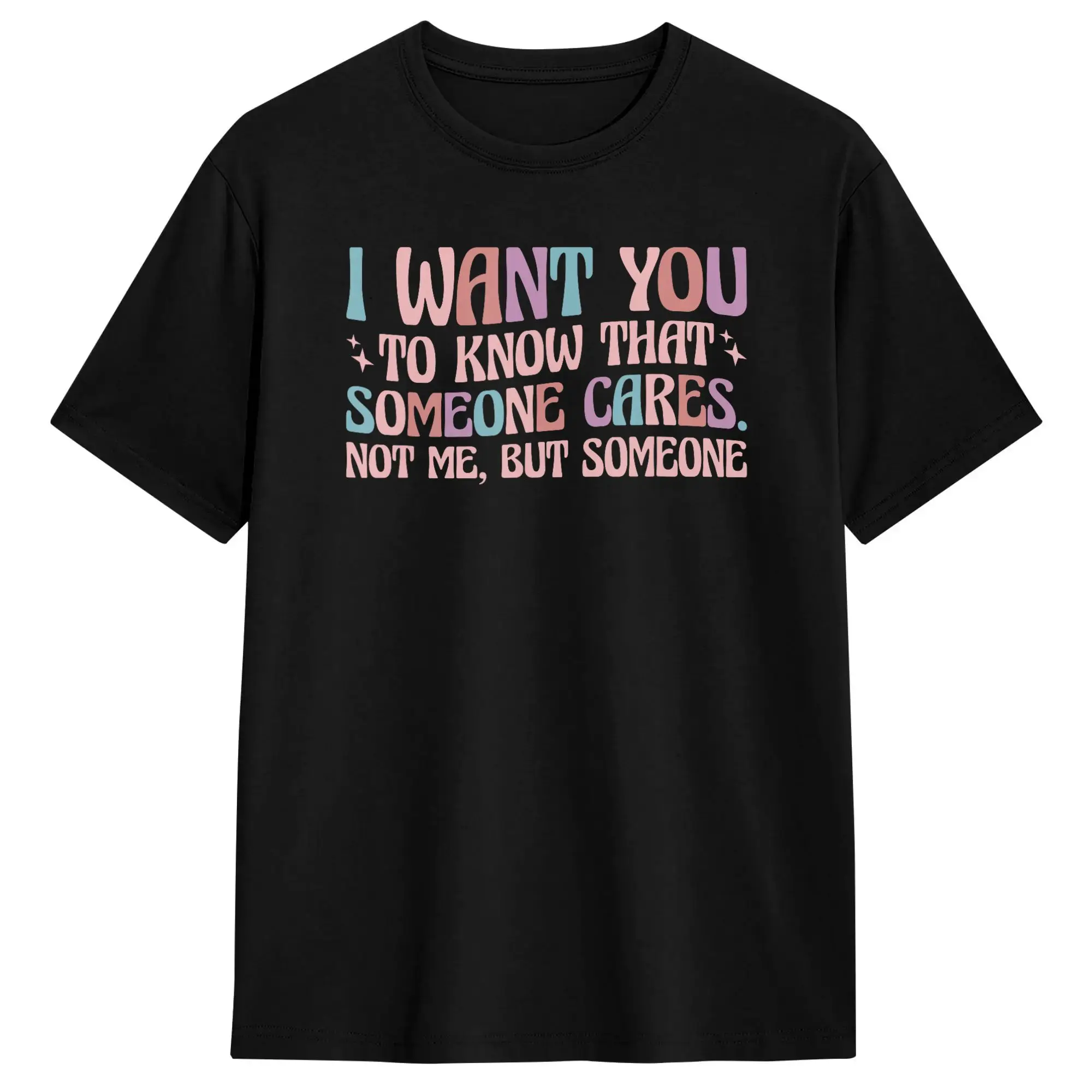 Vintage T-Shirt Summer I Want You To Know That Someone Cares Hipster T Shirts  Cotton Tee Shirt for Men Y2K Short Sleeve Clothes