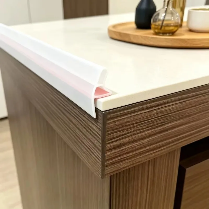 0.5/2m Bathtub Water Barrier Bumper Strip, Flexible Self Adhesive Tub Rim Protector for Bathroom Shower Splash Control and Trim