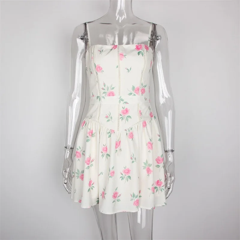 Spaghetti Strap Square Collar Women Autumn Prom Dress Pleated Backless Party Gown Hot White Pink Sheath Slim New Design In Stock