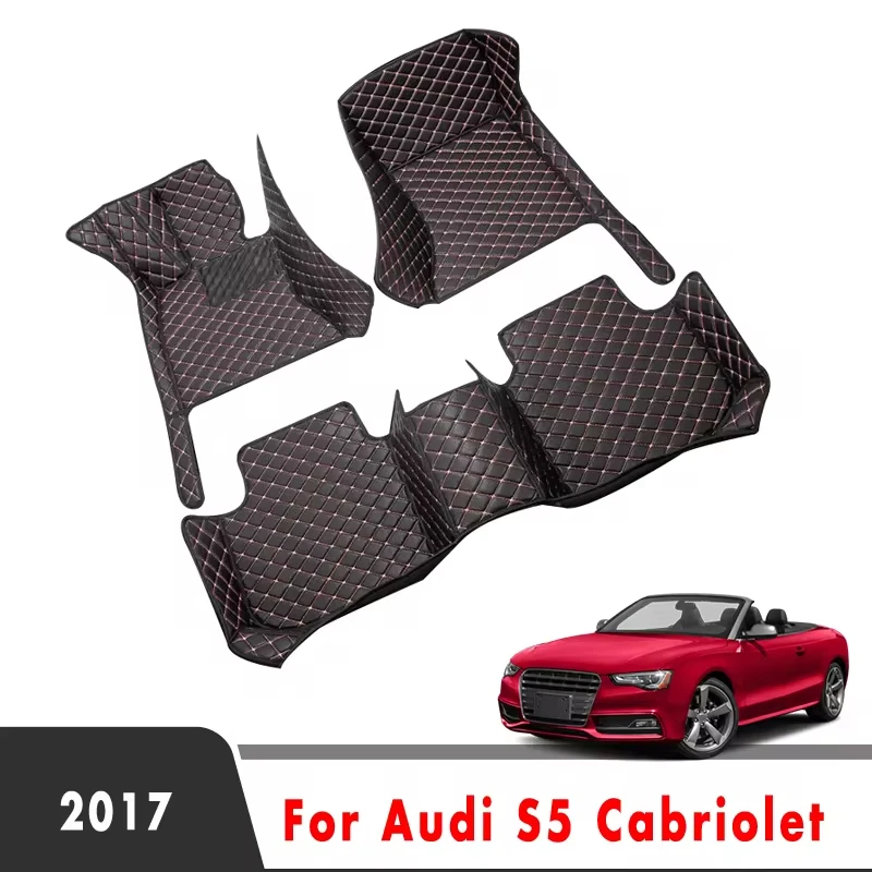 

Автомобильные коврики для Audi S5 кабриолета 2017 искусственная кожа Водонепроницаемый Автомобильный Ковер пользовательский Стайлинг интерьерные аксессуары автомобильные коврики