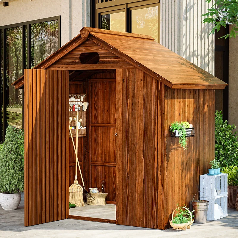 

Outdoor storage room Garden tool house Outdoor courtyard sundries house Yard storage room Assembly log cabin simple