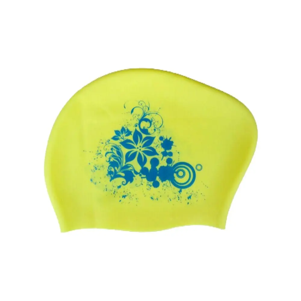 Bonnet de natation en silicone, grande taille, imperméable, chapeau de plongée, imprimé de fleurs, bonnet de piscine, protection des oreilles, vêtements de sport