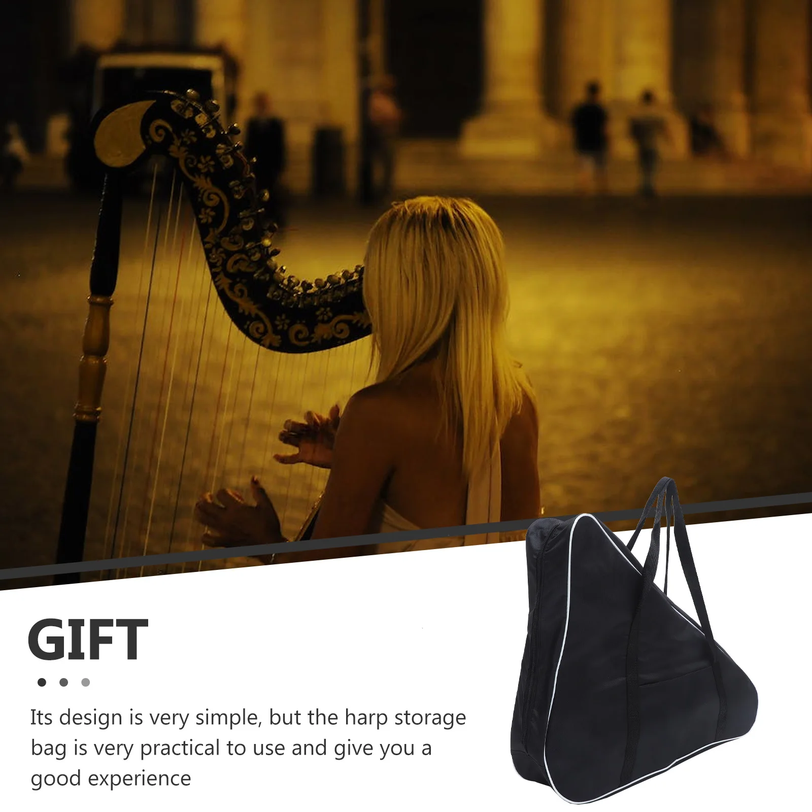 

Harp Bag Small Instrument Case for The Lyre Lap Carrying Holder Handbag Storage