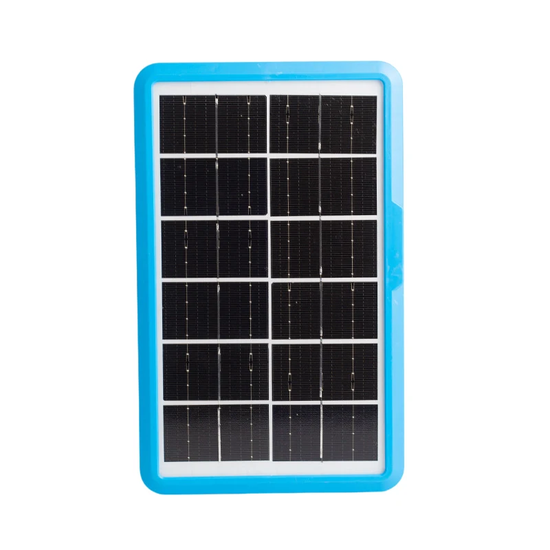 8W Solar Panel With USB 5 In 1 Cable Waterproof Portable Stabilize Battery Charger For Outdoor Camping Phone Charging Power Bank