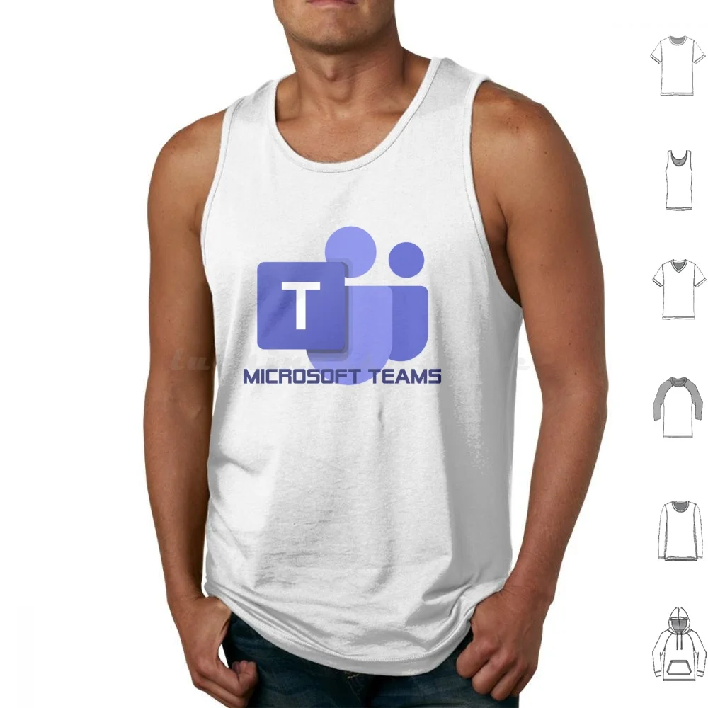 سترة علوية بدون أكمام بشعار Microsoft Teams باللون الأزرق وفرق Microsoft Microsoft Teams Teams Azure Windows Best