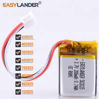 JST2.0mm 3Pin 3.7V 302025 402025 150mah 502025 602025 250mah 702025 802025 902025 Lithium Li Polymer Battery