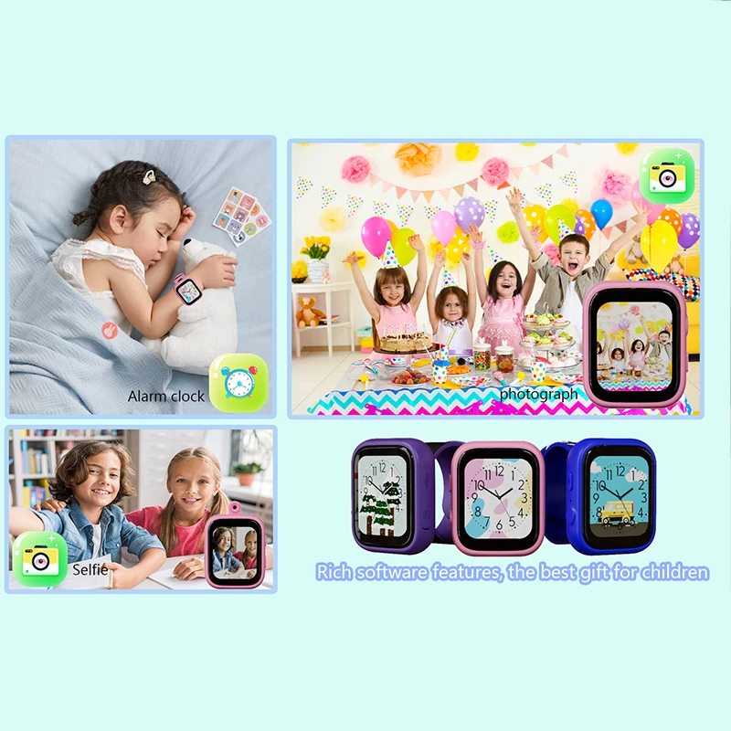 Children's Watch Large Screen Camera, Music Playback, Recording, Multi dial Entertainment Game, Children's Watch Birthday Gift