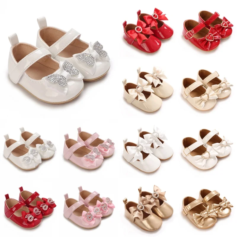 

Cute Bow Princess Baby Shoes for 0-1 Year Old Girls Lightweight Spring Autumn Fashion Walking Shoes